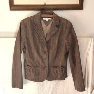 Tommy Hilfiger Striped Fitted Woman's Jacket  Size Large